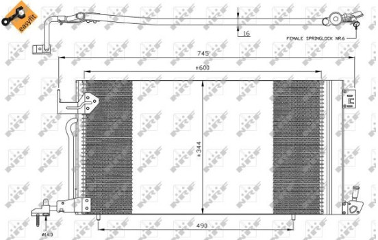Condenser, air conditioning EASY FIT 35303 NRF, Image 5