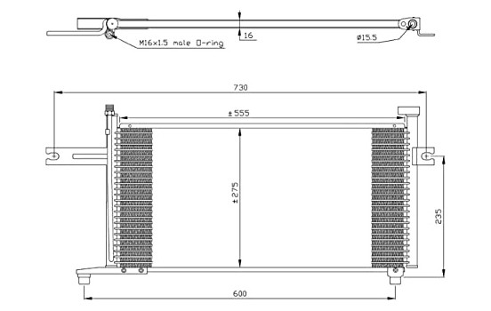Condenser, air conditioning EASY FIT 35315 NRF, Image 7