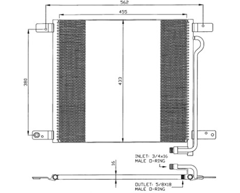 Condenser, air conditioning EASY FIT 35325 NRF, Image 3
