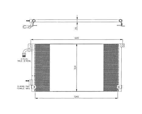 Condenser, air conditioning EASY FIT 35328 NRF, Image 7