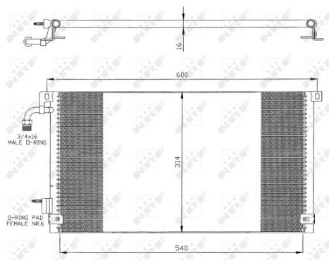 Condenser, air conditioning EASY FIT 35328 NRF, Image 6