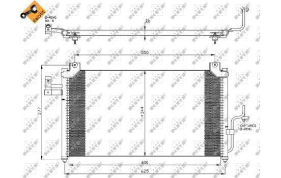 Condenser, air conditioning EASY FIT 35356 NRF, Image 3