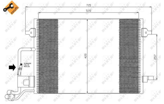 Condenser, air conditioning EASY FIT 35359 NRF, Image 3