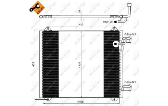 Condenser, air conditioning EASY FIT 35362 NRF, Image 3