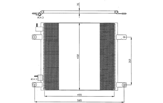 Condenser, air conditioning EASY FIT 35364 NRF