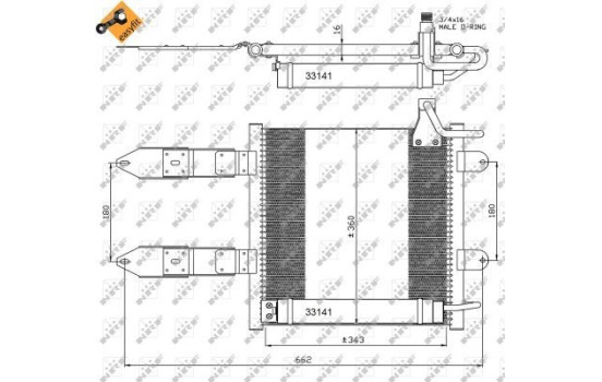 Condenser, air conditioning EASY FIT 35367 NRF, Image 3