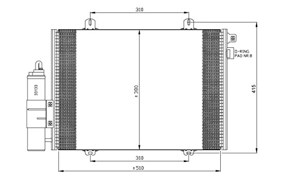 Condenser, air conditioning EASY FIT 35379 NRF, Image 4