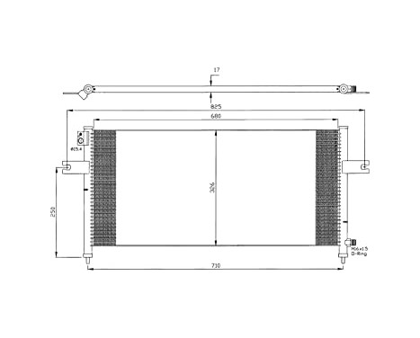 Condenser, air conditioning EASY FIT 35380 NRF, Image 5