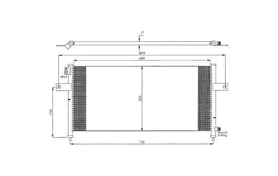 Condenser, air conditioning EASY FIT 35380 NRF, Image 5