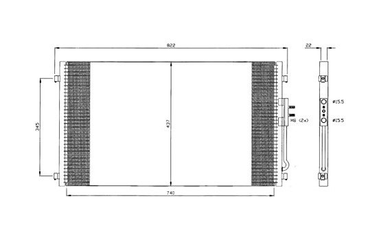 Condenser, air conditioning EASY FIT 35383 NRF, Image 6