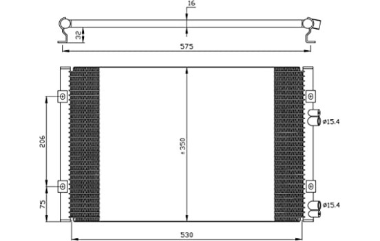 Condenser, air conditioning EASY FIT 35384 NRF, Image 4