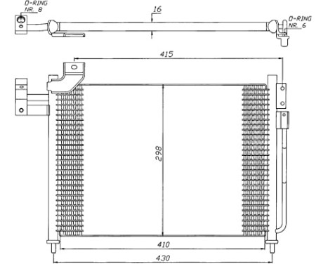 Condenser, air conditioning EASY FIT 35388 NRF, Image 2