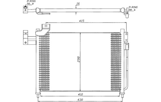 Condenser, air conditioning EASY FIT 35388 NRF, Image 2
