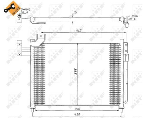 Condenser, air conditioning EASY FIT 35388 NRF