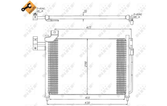 Condenser, air conditioning EASY FIT 35388 NRF