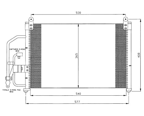 Condenser, air conditioning EASY FIT 35393 NRF, Image 7