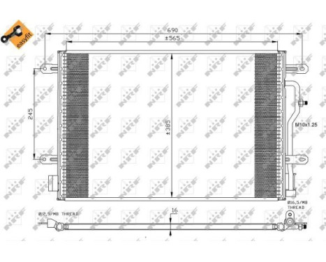 Condenser, air conditioning EASY FIT 35404 NRF, Image 6