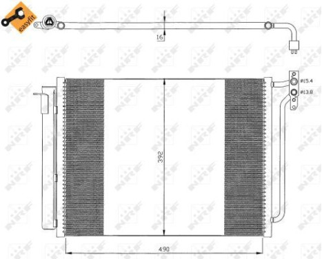 Condenser, air conditioning EASY FIT 35406 NRF, Image 3