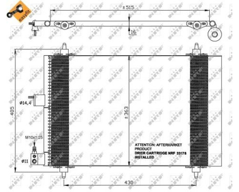 Condenser, air conditioning EASY FIT 35414 NRF, Image 6