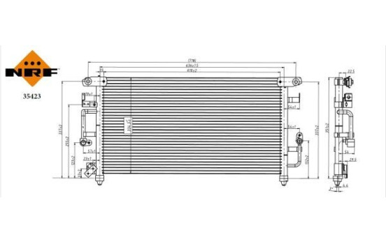 Condenser, air conditioning EASY FIT 35423 NRF, Image 3