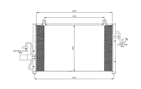 Condenser, air conditioning EASY FIT 35425 NRF, Image 5