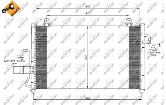 Condenser, air conditioning EASY FIT 35425 NRF, Image 6