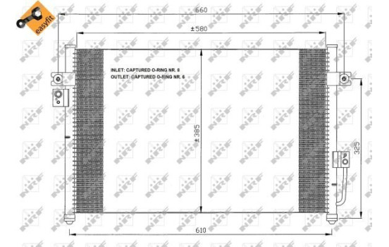 Condenser, air conditioning EASY FIT 35426 NRF, Image 5