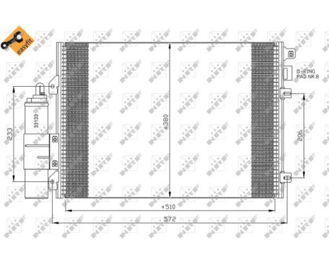 Condenser, air conditioning EASY FIT 35430 NRF, Image 5