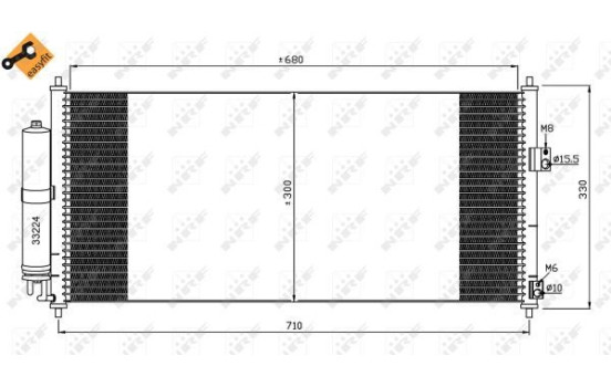Condenser, air conditioning EASY FIT 35435 NRF, Image 7