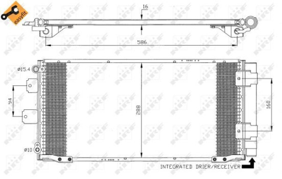 Condenser, air conditioning EASY FIT 35436 NRF, Image 4