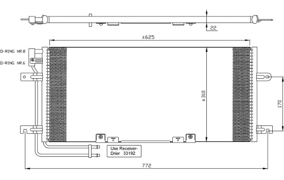 Condenser, air conditioning EASY FIT 35438 NRF, Image 2