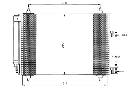 Condenser, air conditioning EASY FIT 35443 NRF, Image 7