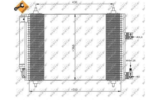 Condenser, air conditioning EASY FIT 35443 NRF, Image 5