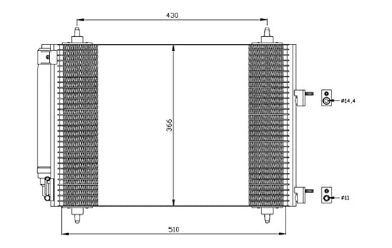 Condenser, air conditioning EASY FIT 35445 NRF, Image 2