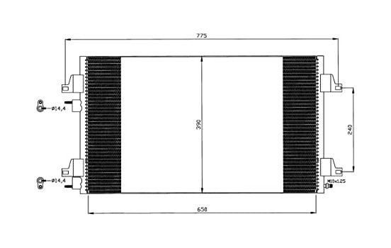 Condenser, air conditioning EASY FIT 35447 NRF, Image 2