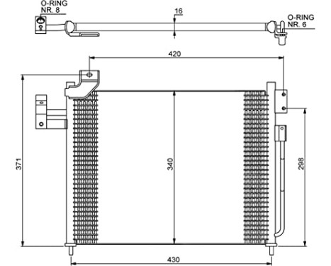 Condenser, air conditioning EASY FIT 35460 NRF, Image 3