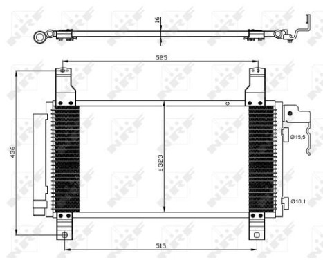 Condenser, air conditioning EASY FIT 35464 NRF, Image 5