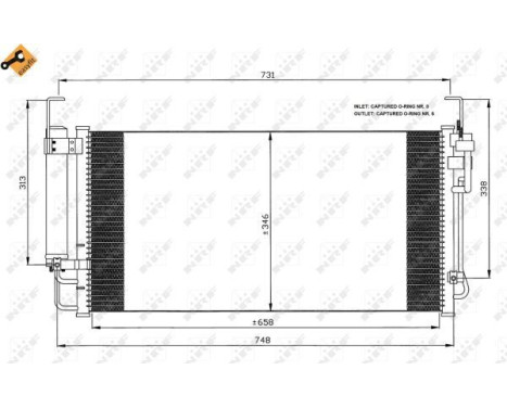 Condenser, air conditioning EASY FIT 35473 NRF, Image 2