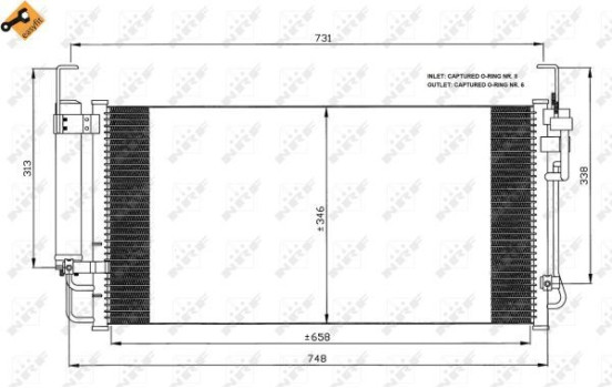 Condenser, air conditioning EASY FIT 35473 NRF, Image 6