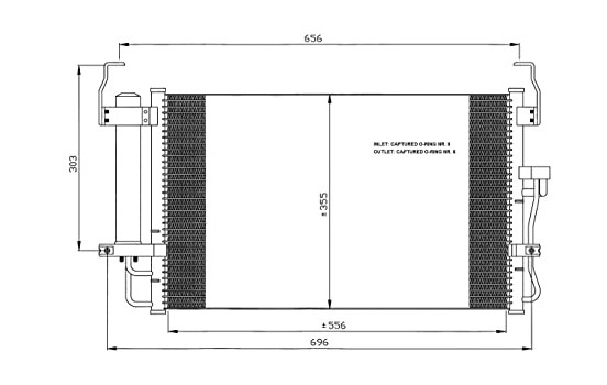 Condenser, air conditioning EASY FIT 35474 NRF, Image 6