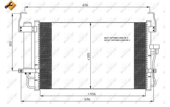 Condenser, air conditioning EASY FIT 35474 NRF, Image 4