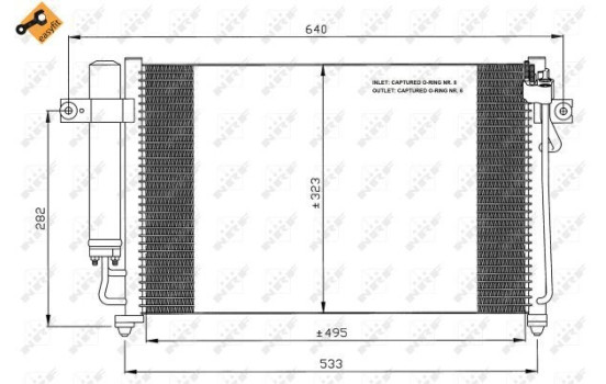Condenser, air conditioning EASY FIT 35476 NRF, Image 3