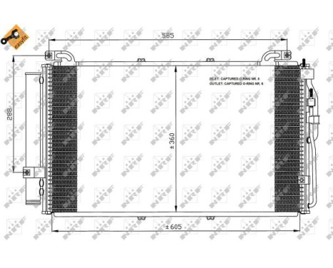 Condenser, air conditioning EASY FIT 35477 NRF, Image 2