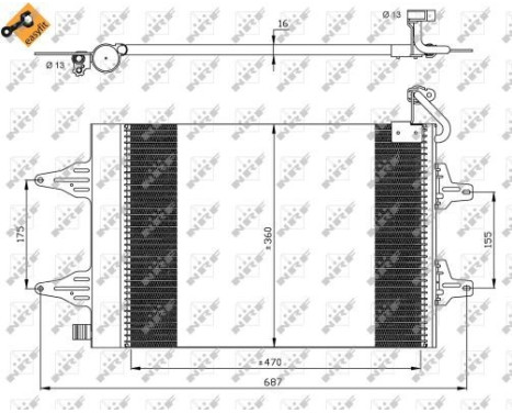 Condenser, air conditioning EASY FIT 35480 NRF, Image 7