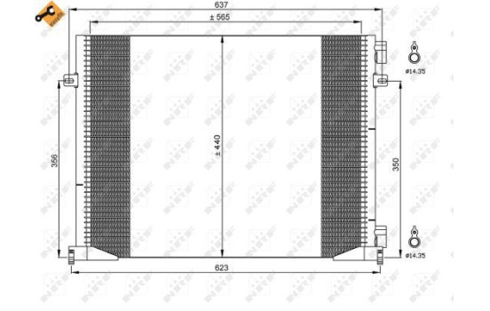 Condenser, air conditioning EASY FIT 35482 NRF