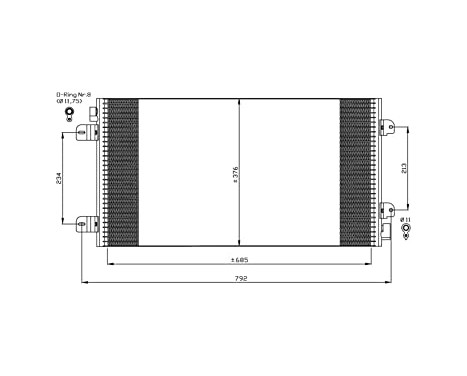 Condenser, air conditioning EASY FIT 35485 NRF