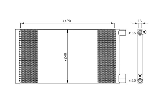 Condenser, air conditioning EASY FIT 35487 NRF