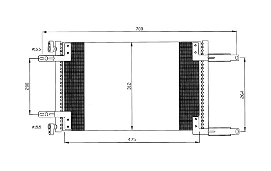 Condenser, air conditioning EASY FIT 35493 NRF, Image 7