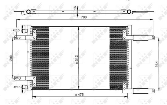Condenser, air conditioning EASY FIT 35493 NRF, Image 6