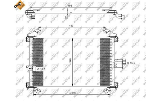 Condenser, air conditioning EASY FIT 35494 NRF, Image 7